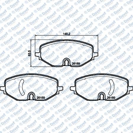 ART A03.3663 Balata Ford Transit V761 22- Tourneo Connect V761 22- Audi A3 20- Cupra Leon 20- Seat Leon 19- Skoda Octavia 20- Vw Caddy 20- Golf Vii 20- - Ön